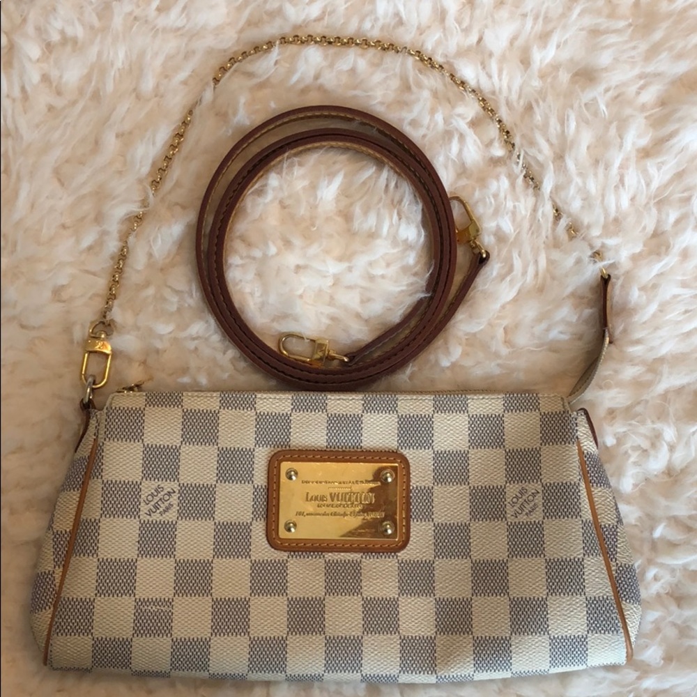 SOLD Louis Vuitton Damier Azur Eva Clutch